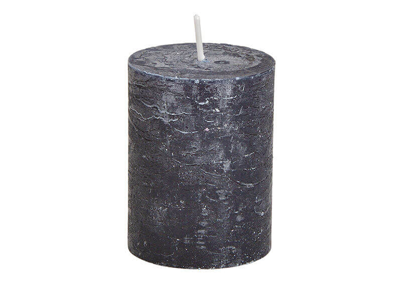 Lumanare de ceara, neagra, pentru decor 6,8x9x6,8cm