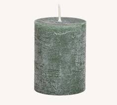Lumanare de ceara, verde, pentru decor 6,8x9x6,8cm