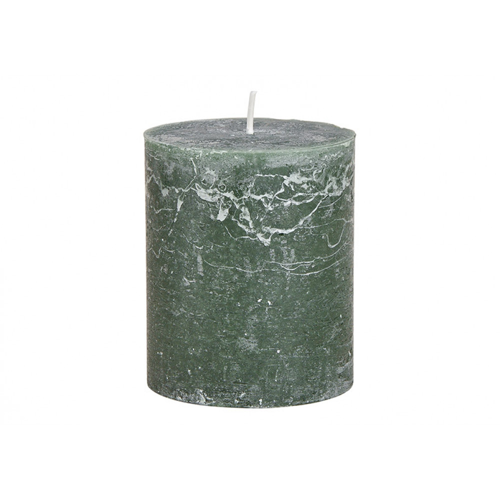 Lumanare de ceara, verde, pentru decor, 10x12x10cm