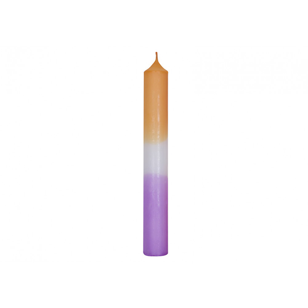 Lumanare 2 culori, portocaliu/violet 2x18x2cm