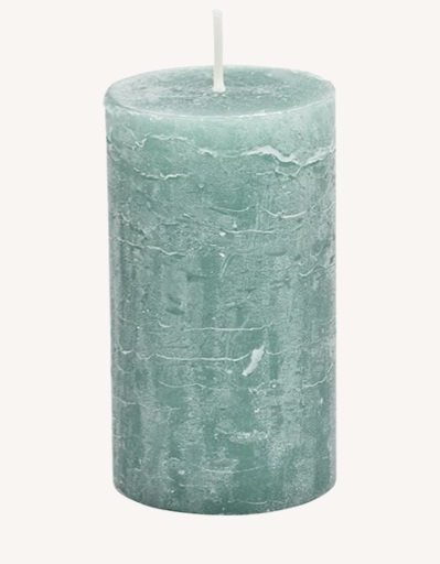 Lumanare de ceara pentru decor, culoare menta 6,8x12x6,8 cm