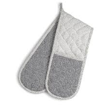 Manusa dubla de cuptor Tia 100% bumbac gri