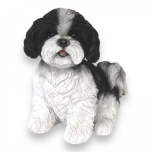 Element decor Catelul Shi Tzu negru