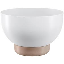 Ghiveci pe picioare Misa Satina D39 cm, H26,4 cm, V7,6 l, alb