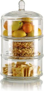 Borcan de depozitare din sticla, H 40 x ? 17 cm