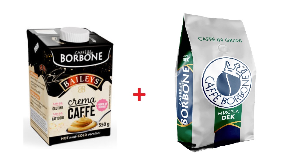 Cafea boabe Borbone GRANI DEK 1 kg 40 % robusta 60 % arabica + cadou